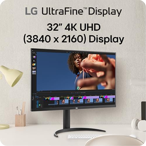 LG 32UR500K B Ultrafine 32 inch 4K UHD  3840x2160  Computer Monitor HDR10 Built in Speaker x2 OnScreen Control Reader Mode Flicker Safe Borderless Design HDMIx2 DisplayPort Black