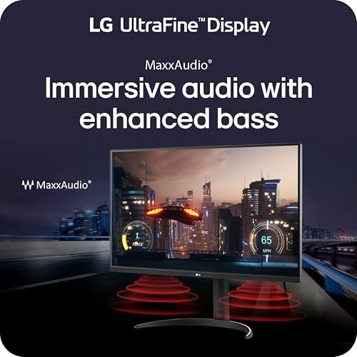 LG 32UR500K B Ultrafine 32 inch 4K UHD  3840x2160  Computer Monitor HDR10 Built in Speaker x2 OnScreen Control Reader Mode Flicker Safe Borderless Design HDMIx2 DisplayPort Black