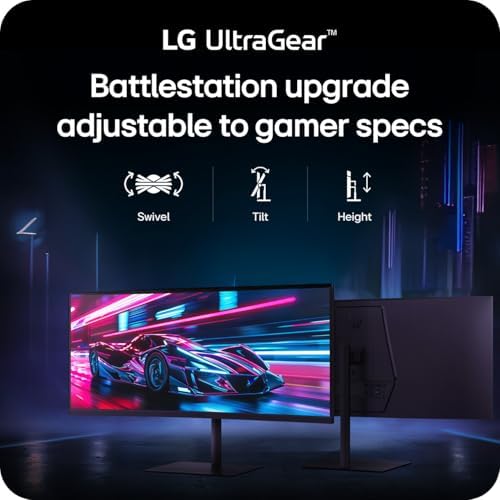 LG 34G630A B 34 Inch Ultragear WQHD  3440 x 1440  Curved Gaming Monitor  240Hz  1ms  FreeSync Premium  DisplayHDR 400  Built in Speaker  HDMI  DisplayPort  USB Type C  Tilt/Height/Swivel Stand  Black