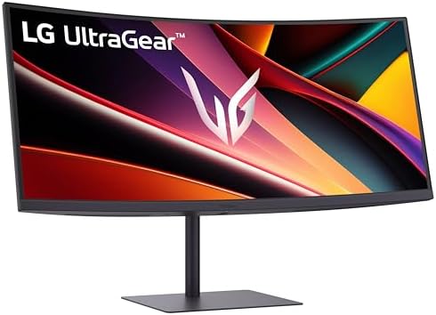 LG 34G630A B 34 Inch Ultragear WQHD  3440 x 1440  Curved Gaming Monitor  240Hz  1ms  FreeSync Premium  DisplayHDR 400  Built in Speaker  HDMI  DisplayPort  USB Type C  Tilt/Height/Swivel Stand  Black