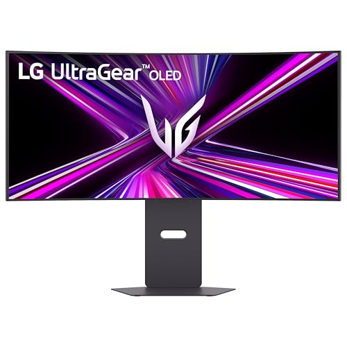 LG 34GX900A B 34 Inch Ultragear WQHD  3440 x 1440  OLED Curved Gaming Monitor  240Hz  0 03ms  NVIDIA G Sync  VESA DisplayHDR True Black 400  HDMI 2 1  DisplayPort  USB Type C PD 65W  Black