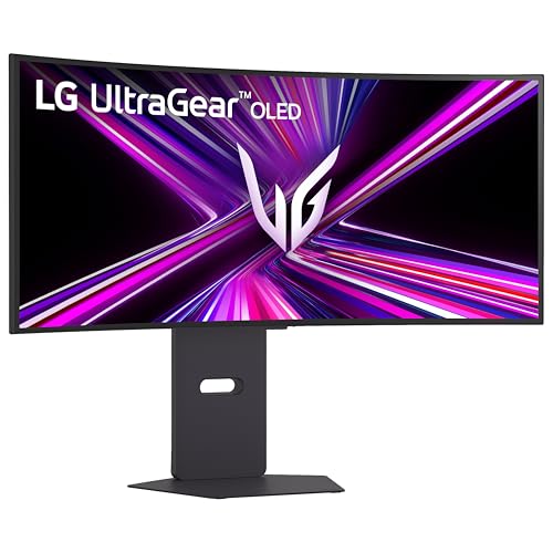 LG 34GX900A B 34 Inch Ultragear WQHD  3440 x 1440  OLED Curved Gaming Monitor  240Hz  0 03ms  NVIDIA G Sync  VESA DisplayHDR True Black 400  HDMI 2 1  DisplayPort  USB Type C PD 65W  Black