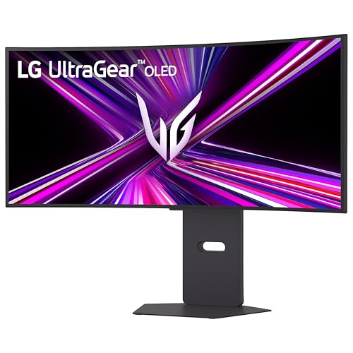 LG 34GX900A B 34 Inch Ultragear WQHD  3440 x 1440  OLED Curved Gaming Monitor  240Hz  0 03ms  NVIDIA G Sync  VESA DisplayHDR True Black 400  HDMI 2 1  DisplayPort  USB Type C PD 65W  Black