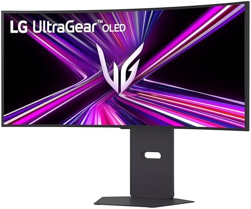 LG 34GX900A B 34 Inch Ultragear WQHD  3440 x 1440  OLED Curved Gaming Monitor  240Hz  0 03ms  NVIDIA G Sync  VESA DisplayHDR True Black 400  HDMI 2 1  DisplayPort  USB Type C PD 65W  Black