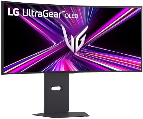 LG 34GX900A B 34 Inch Ultragear WQHD  3440 x 1440  OLED Curved Gaming Monitor  240Hz  0 03ms  NVIDIA G Sync  VESA DisplayHDR True Black 400  HDMI 2 1  DisplayPort  USB Type C PD 65W  Black