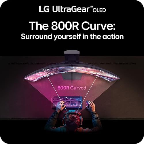 LG 34GX900A B 34 Inch Ultragear WQHD  3440 x 1440  OLED Curved Gaming Monitor  240Hz  0 03ms  NVIDIA G Sync  VESA DisplayHDR True Black 400  HDMI 2 1  DisplayPort  USB Type C PD 65W  Black