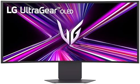 LG 34GX900A B 34 Inch Ultragear WQHD  3440 x 1440  OLED Curved Gaming Monitor  240Hz  0 03ms  NVIDIA G Sync  VESA DisplayHDR True Black 400  HDMI 2 1  DisplayPort  USB Type C PD 65W  Black