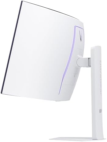 LG 34GX90SA W 34 inch Ultragear WQHD  3440 x 1440  OLED Curved Gaming Monitor 240Hz  1ms  NVIDIA G Sync Compatible  AMD FreeSync Premium  VESA DisplayHDR True Black 400  webOS  USB Type C  White