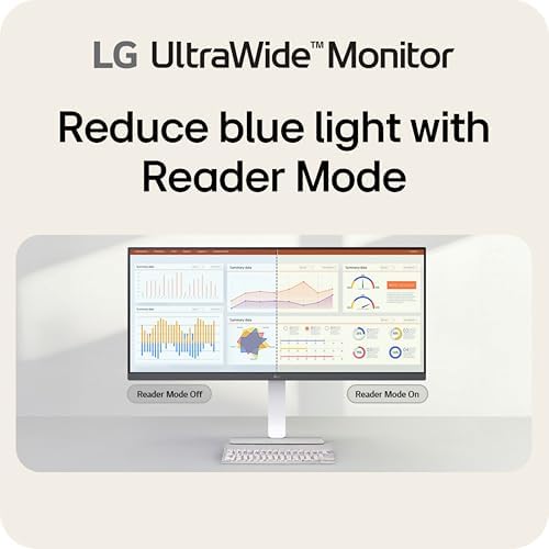 LG 34U530A W 34 inch UltraWide WFHD  2560 x 1080  IPS Wide Computer Monitor  100Hz  VESA DisplayHDR 400  HDMI  DisplayPort  USB Type C  Tilt/Height/Swivel Stand  White
