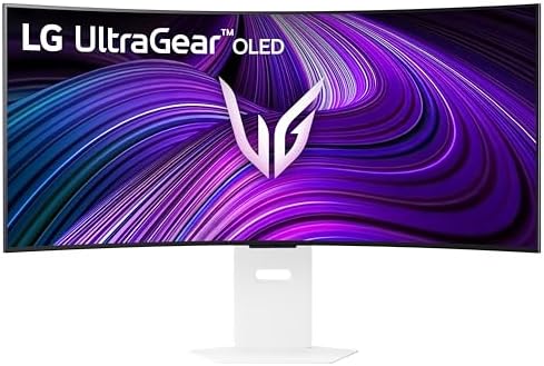 LG 39GX90SA W 39 inch Ultragear WQHD  3440 x 1440  OLED Curved Gaming Monitor 240Hz  1ms  NVIDIA G Sync Compatible  AMD FreeSync Premium  VESA DisplayHDR True Black 400  webOS  USB Type C  White