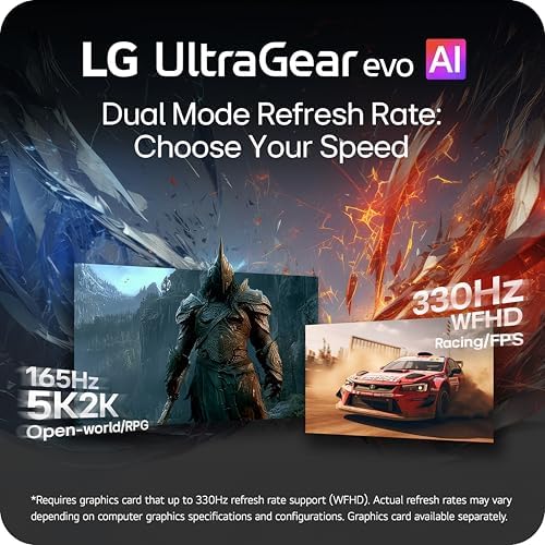 LG 39GX950B B 39 inch Ultragear evo 5K2K WUHD  5120 x 2160  OLED Curved Gaming Monitor  Dual Mode 165Hz  0 03ms  NVIDIA G Sync  FreeSync Premium Pro  DisplayHDR True Black 500  HDMI  DP  USB C  Black