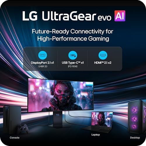 LG 39GX950B B 39 inch Ultragear evo 5K2K WUHD  5120 x 2160  OLED Curved Gaming Monitor  Dual Mode 165Hz  0 03ms  NVIDIA G Sync  FreeSync Premium Pro  DisplayHDR True Black 500  HDMI  DP  USB C  Black