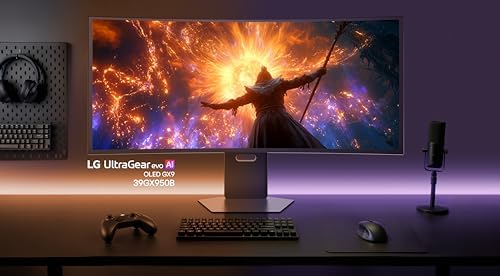 LG 39GX950B B 39 inch Ultragear evo 5K2K WUHD  5120 x 2160  OLED Curved Gaming Monitor  Dual Mode 165Hz  0 03ms  NVIDIA G Sync  FreeSync Premium Pro  DisplayHDR True Black 500  HDMI  DP  USB C  Black