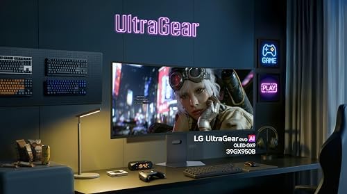 LG 39GX950B B 39 inch Ultragear evo 5K2K WUHD  5120 x 2160  OLED Curved Gaming Monitor  Dual Mode 165Hz  0 03ms  NVIDIA G Sync  FreeSync Premium Pro  DisplayHDR True Black 500  HDMI  DP  USB C  Black