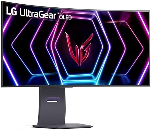 LG 45GX900A B 45 Inch Ultragear WQHD  3440 x 1440  OLED Curved Gaming Monitor  240Hz  0 03ms  NVIDIA G Sync  VESA DisplayHDR True Black 400  HDMI 2 1  DisplayPort  USB Type C PD 65W  Black
