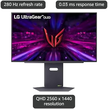 LG 45GX900A B 45 Inch Ultragear WQHD  3440 x 1440  OLED Curved Gaming Monitor  240Hz  0 03ms  NVIDIA G Sync  VESA DisplayHDR True Black 400  HDMI 2 1  DisplayPort  USB Type C PD 65W  Black