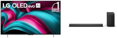 LG 55 Inch Class OLED evo AI 4K C5 Series Smart TV w/Dolby Atmos  Dolby Vision  HDR10  AI Super Upscaling 4K  Filmmaker Mode  Wow Orchestra  Alexa Built in  OLED55C5PUA  2025 