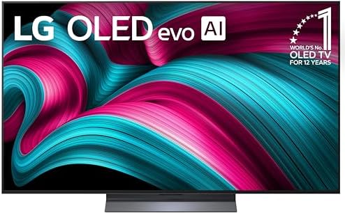 LG 55 Inch Class OLED evo AI 4K C5 Series Smart TV w/Dolby Atmos  Dolby Vision  HDR10  AI Super Upscaling 4K  Filmmaker Mode  Wow Orchestra  Alexa Built in  OLED55C5PUA  2025 