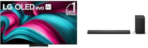 LG 55 Inch Class OLED evo AI 4K C5 Series Smart TV w/Dolby Atmos  Dolby Vision  HDR10  AI Super Upscaling 4K  Filmmaker Mode  Wow Orchestra  Alexa Built in  OLED55C5PUA  2025 