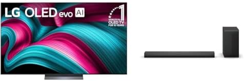 LG 55 Inch Class OLED evo AI 4K C5 Series Smart TV w/Dolby Atmos  Dolby Vision  HDR10  AI Super Upscaling 4K  Filmmaker Mode  Wow Orchestra  Alexa Built in  OLED55C5PUA  2025 
