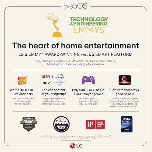 LG 65 Inch Class OLED evo AI 4K C5 Series Smart TV w/Dolby Atmos  Dolby Vision  HDR10  AI Super Upscaling 4K  Filmmaker Mode  Wow Orchestra  Alexa Built in  OLED65C5PUA  2025 