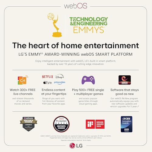 LG 65 Inch Class OLED AI 4K B5 Series Smart TV w/Dolby Atmos  Dolby Vision  HDR10  AI Super Upscaling 4K  Filmmaker Mode  Wow Orchestra  Alexa Built in  OLED65B5PUA AUSZ  2025 