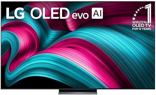 LG Smart TV Class OLED evo AI 4K C5 Series de 65 pulgadas con Dolby Atmos, Dolby Vision, HDR10, AI Super Upscaling 4K, modo Cineasta, Orquesta Wow, Alexa incorporado (OLED65C5PUA, 2025)