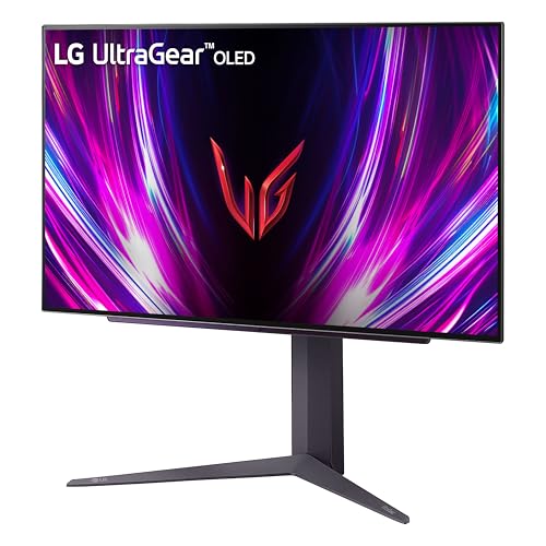 LG  27GS93QE 27 inch Ultragear OLED Gaming Monitor QHD 1440p 240Hz 0 03ms DisplayHDR True Black 400 AMD FreeSync Premium Pro NVIDIA G Sync HDMI 2 1 DisplayPort Tilt/Height/Pivot Stand Black