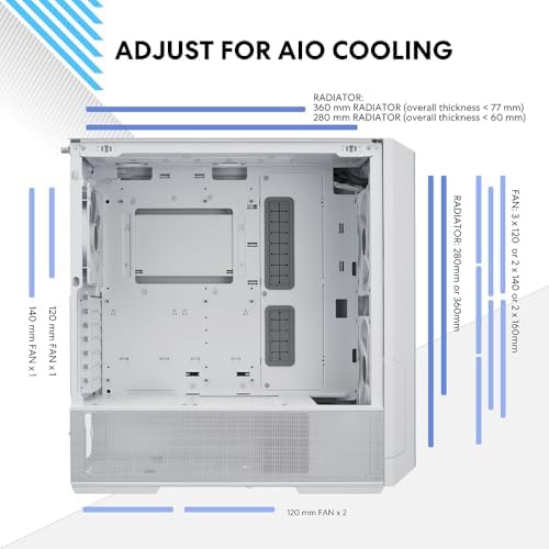 LIAN LI LANCOOL 216 E-ATX - Funda para computadora de juegos Airflow Focus RGB con paneles de malla integral, ventiladores PWM de 0.160 pulgadas y 0.35 pulgadas preinstalados e innovador chasis de soporte de ventilador PCIe trasero (negro)
