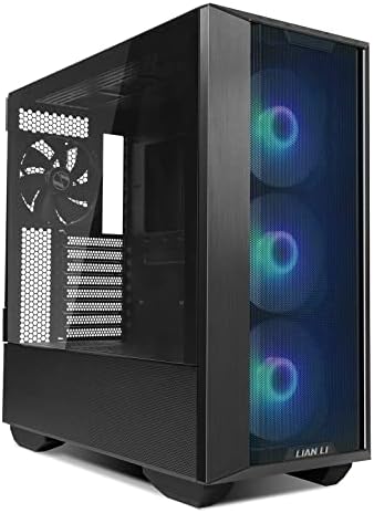 LIAN LI LANCOOL III E ATX PC Case  Spacious RGB Gaming Computer Case with Hinged Tempered Glass Doors  Fine Mesh Panels  4x140mm PWM Fans Pre Installed High Airflow Chassis  Black