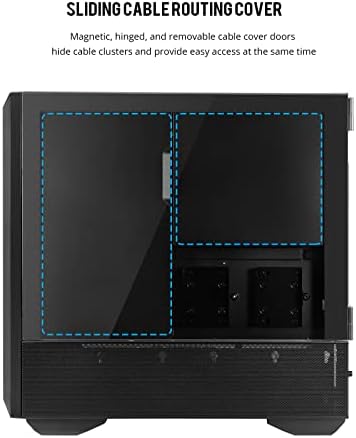 LIAN LI LANCOOL III E ATX PC Case  Spacious RGB Gaming Computer Case with Hinged Tempered Glass Doors  Fine Mesh Panels  4x140mm PWM Fans Pre Installed High Airflow Chassis  Black