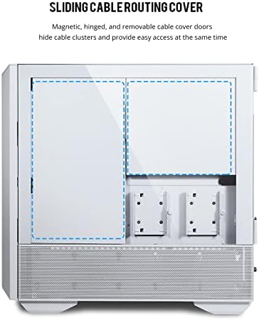 LIAN LI LANCOOL III E ATX PC Case  Spacious RGB Gaming Computer Case with Hinged Tempered Glass Doors  Fine Mesh Panels  4x140mm PWM Fans Pre Installed High Airflow Chassis  White