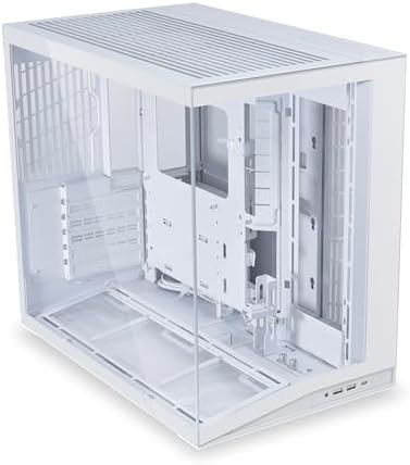 LIAN LI O11D MINI V2 Flow | Carcasa compacta ATX de flujo de aire de media torre para computadora | Vista panorámica | Flujo de aire de alto rendimiento | Incluye 5 ventiladores de hoja inversa de