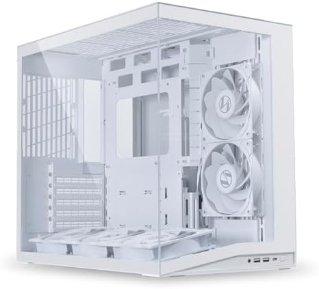 LIAN LI O11D MINI V2   Compact ATX Mid Tower Airflow Computer Case   Panoramic View   Fully Ventilated Airflow   Adjustable I/O   Pillar Less   Cable Management   Black  O11DMIV2X 