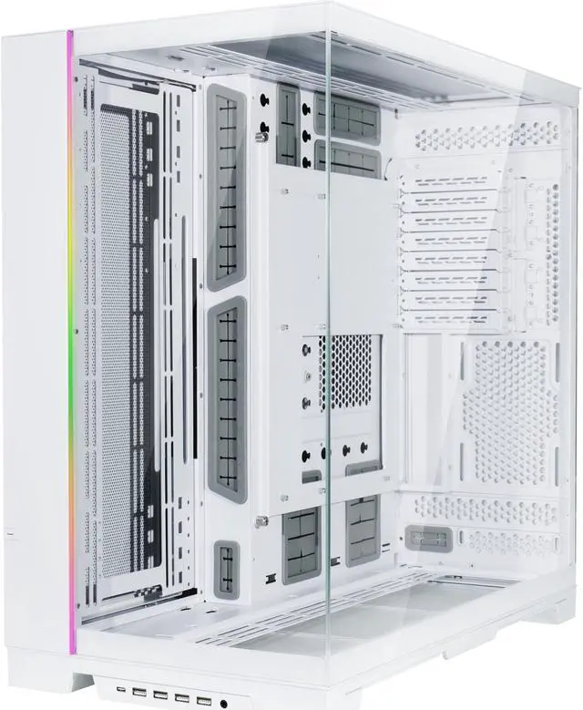 LIAN LI O11 Dynamic EVO XL O11DEXL White Aluminum / Steel / Tempered Glass ATX Mid Tower Computer Case       O11DEXL W