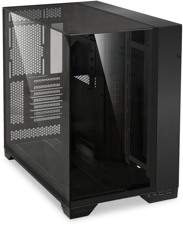 LIAN LI O11 Vision Black  Aluminum / Steel / Tempered Glass ATX Mid Tower Computer Case       O11VX