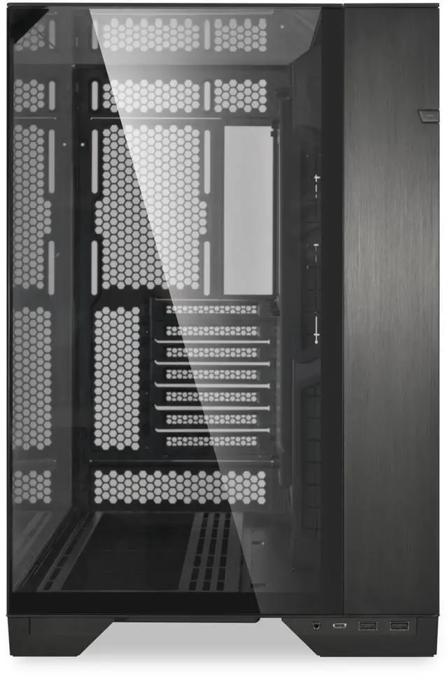 LIAN LI O11 Vision Black  Aluminum / Steel / Tempered Glass ATX Mid Tower Computer Case       O11VX