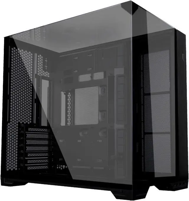 LIAN LI O11 vision compact black  color Aluminum / Steel / Tempered Glass ATX Mid Tower computer Case     O11VPX