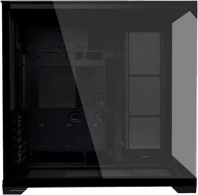 LIAN LI O11 vision compact black  color Aluminum / Steel / Tempered Glass ATX Mid Tower computer Case     O11VPX