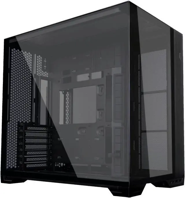 LIAN LI O11 vision compact black  color Aluminum / Steel / Tempered Glass ATX Mid Tower computer Case     O11VPX
