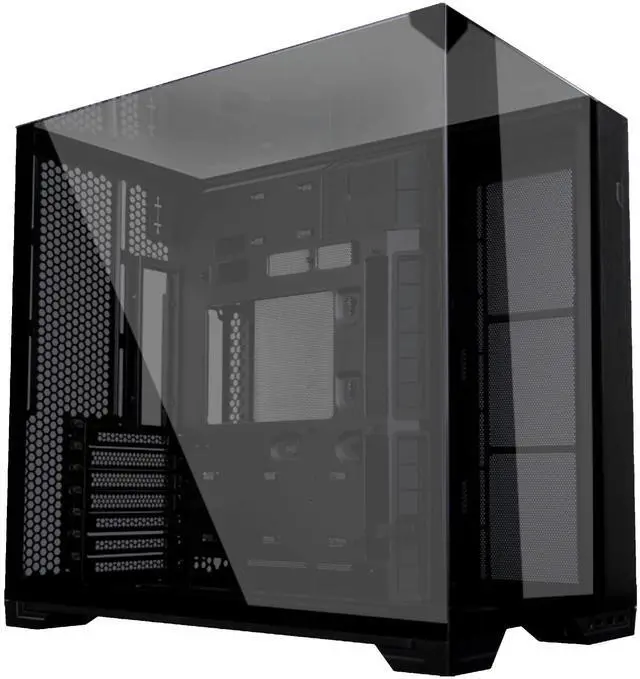 LIAN LI O11 vision compact black  color Aluminum / Steel / Tempered Glass ATX Mid Tower computer Case     O11VPX
