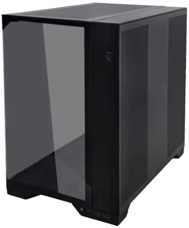 LIAN LI O11 vision compact black  color Aluminum / Steel / Tempered Glass ATX Mid Tower computer Case     O11VPX