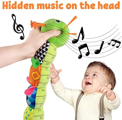 LIGHTDESIRE Baby Toys Musical Caterpillar Infant Stuffed Animal Toy with Crinkle and Rattles Soft Sensory Toys with Textures for Tummy Time Newborn Boys Girls 0 3 6 12 Months Green 