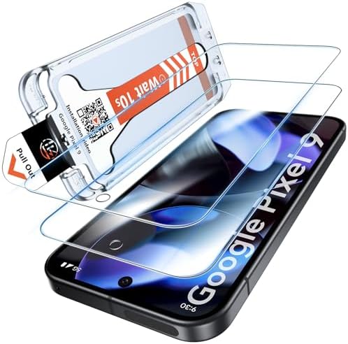 LK 2 Pack for Google Pixel 9 Screen Protector with 2 Pack Camera Lens Protector  HD Ultra thin  9H Hardness Tempered Glass Screen Protector for Pixel 9  Fingerprint Compatible  Bubble Free
