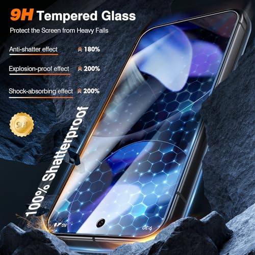 LK 2 Pack for Google Pixel 9 Screen Protector with 2 Pack Camera Lens Protector  HD Ultra thin  9H Hardness Tempered Glass Screen Protector for Pixel 9  Fingerprint Compatible  Bubble Free