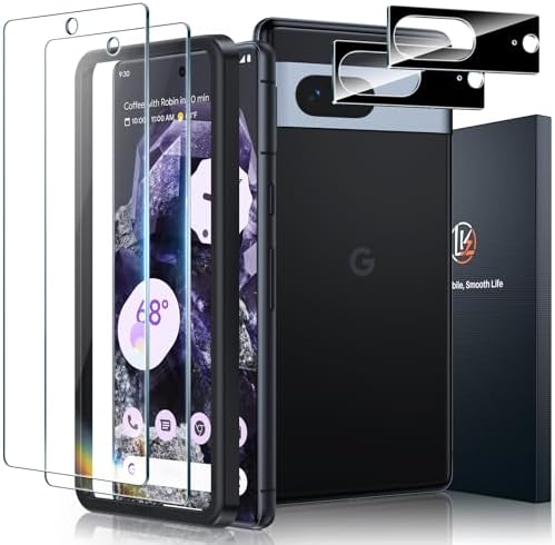 LK 2 Pack for Google Pixel 9 Screen Protector with 2 Pack Camera Lens Protector  HD Ultra thin  9H Hardness Tempered Glass Screen Protector for Pixel 9  Fingerprint Compatible  Bubble Free