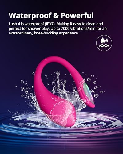 LOVENSE Lush 4 Remote Control Wearable G spot Egg Vibrator for Women LOVENSE Domi 2 Wand Massager Classic Vibrator for Women  Couples