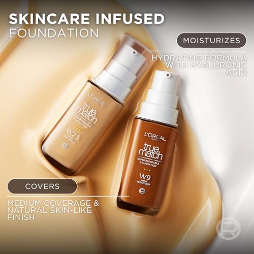 LOreal Paris True Match Super Blendable Foundation  Medium Coverage Liquid Foundation Makeup  W5  Medium  1 Fl Oz