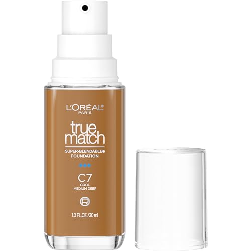 LOreal Paris True Match Super Blendable Foundation  Medium Coverage Liquid Foundation Makeup  W5  Medium  1 Fl Oz