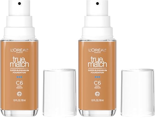 LOreal Paris True Match Super Blendable Foundation  Medium Coverage Liquid Foundation Makeup  W5  Medium  1 Fl Oz